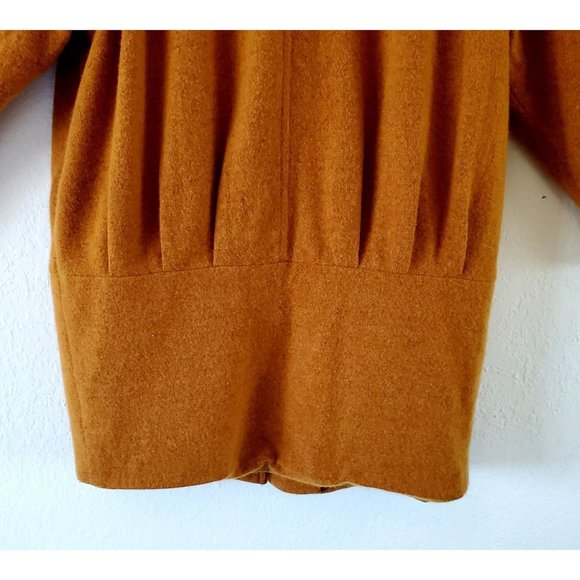 80's Mustard Yellow Wool Jacket, Slightly Distressed Jacket, Size 8 Medium - Picture 11 of 15